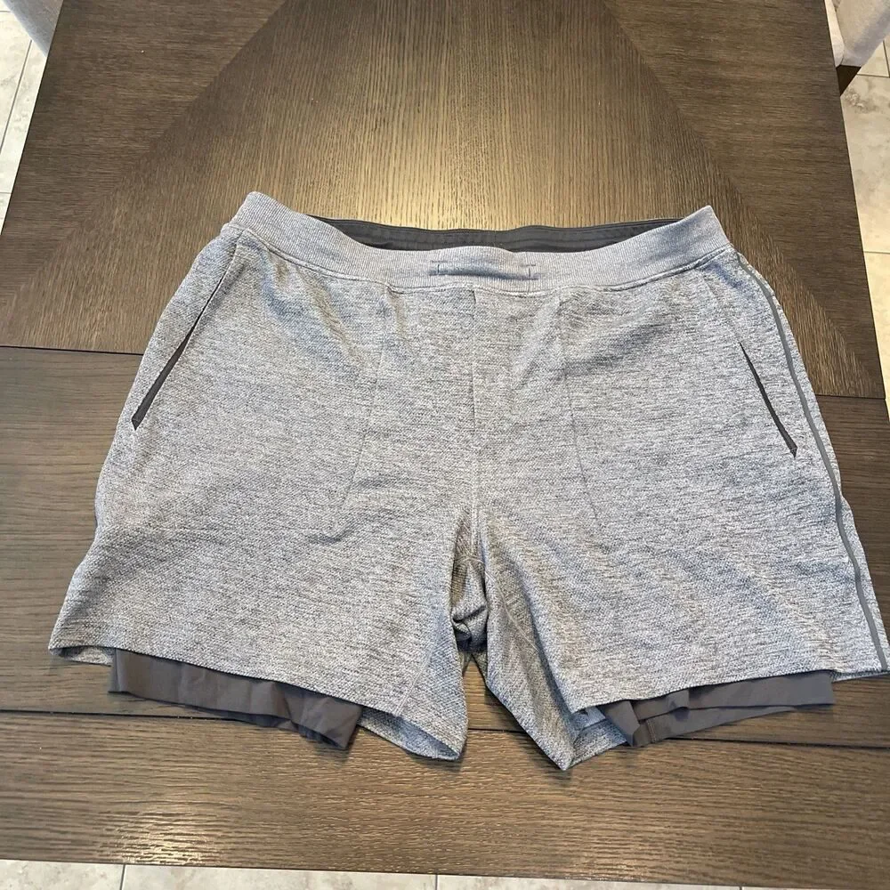 Lululemon T.H.E the Short 7” Lined SE Gray Mens Size 2XL Style lm7ajns
